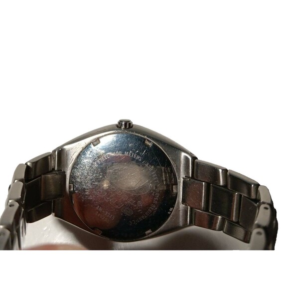 Fossil Men's Bright Blue Dial Wrist Watch Silver Tone Link Band Sporty AM-3345 - Picture 3 of 4